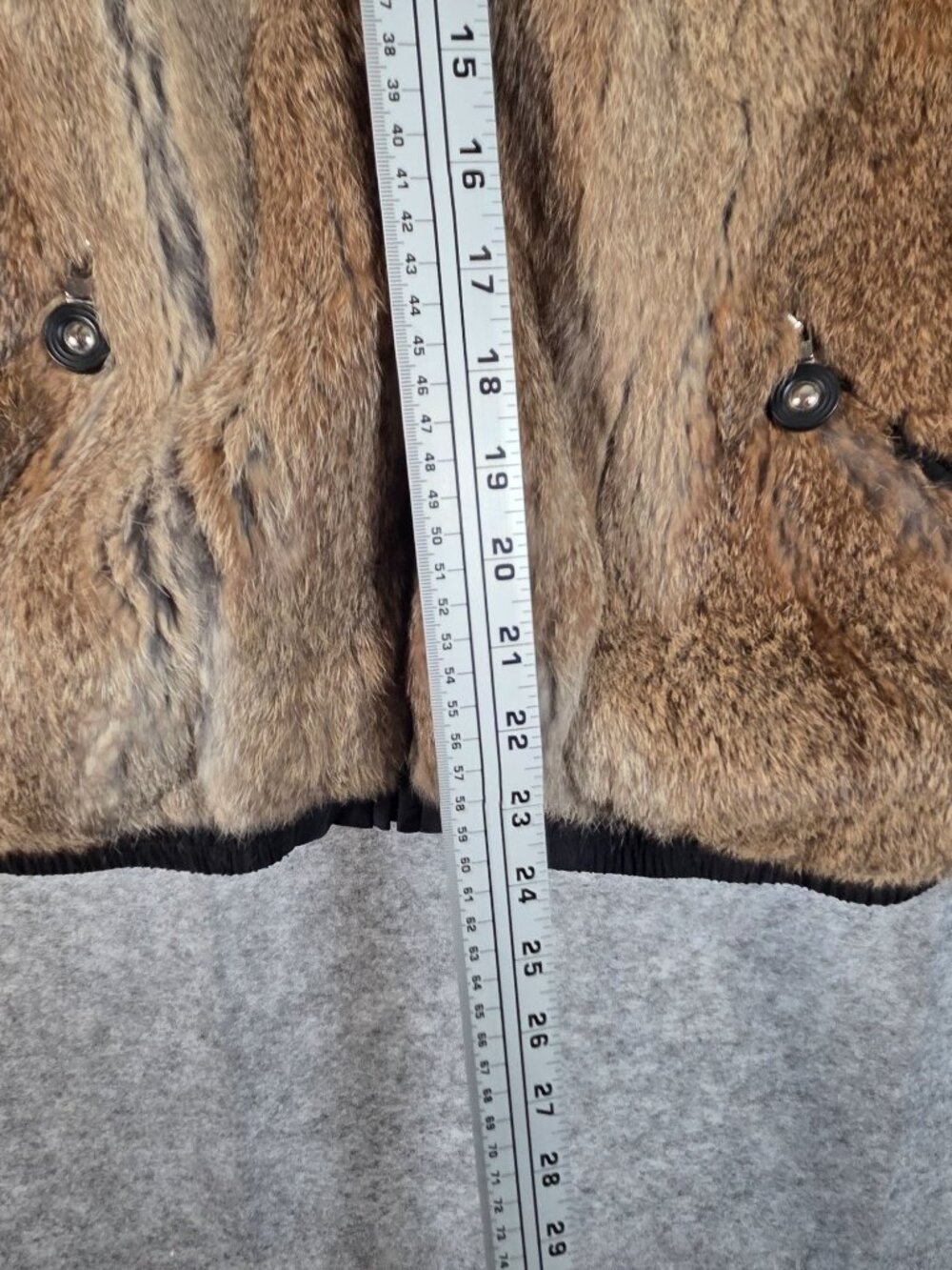 Jamie Sadock Fur Jacket Medium Brown Black Quilted Bomber Coat - Picture 4 of 8